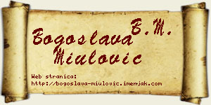 Bogoslava Miulović vizit kartica